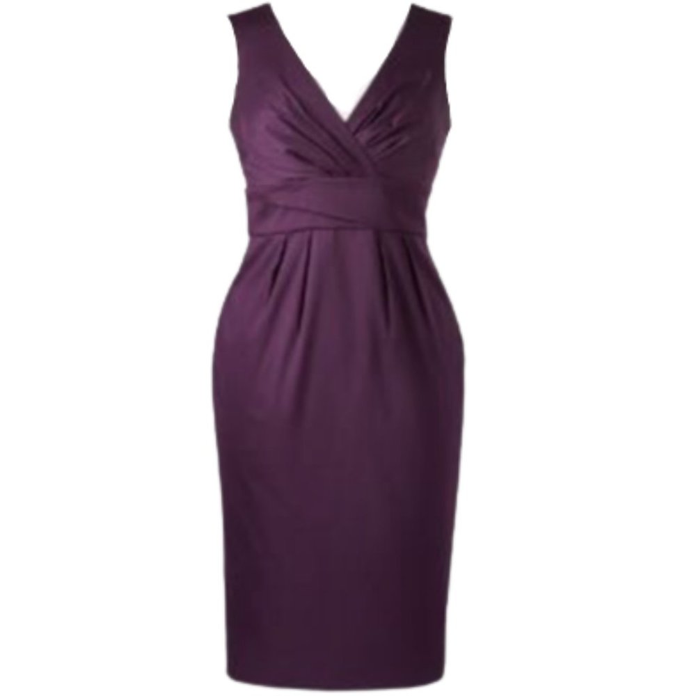 Boden Purple Plum Smart Shift WH251 Sleeveless Cotton - 6L